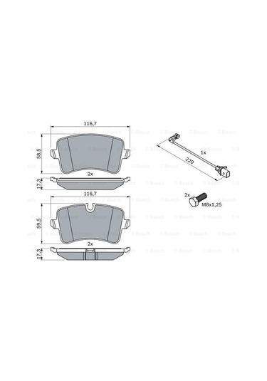 Audi A6 3.0Tdi 2011-2018 Bosch Arka Balata