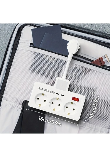 Honeybeeshop Siyah 8li Set Ab Güç Panosu 3 Renk Ayarlanabilir Gece Lambası 3 Ac Soket 3 Usb 2 Tip-c Duvar Şarj İstasyonu Ev Ofis Seyahat İçin