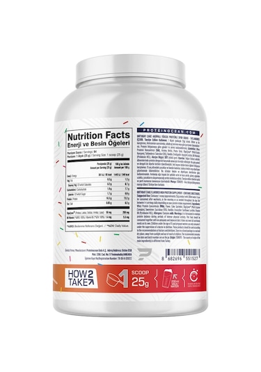 Proteinocean Whey Protein Birthday Cake - 1.6kg - 64 Servis