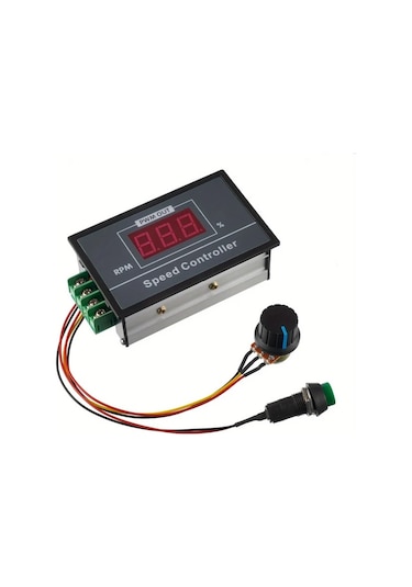Meridiangoods 1 Adet Dc Motor Hız Kontrol Cihazı Dijital Ekranlı Pwm 30a 6 60v Başlat Durdur Anahtarı