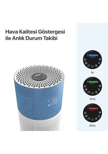 Xenon Smart Air Purifier Akıllı Hava Temizleme Cihazı Mavi X7420_M2