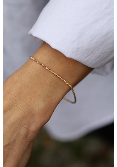 Yenigün Kuyumculuk 14 Ayar Altın Mini Dorika Dizisi Bileklik Blk10186 Sarı Altın