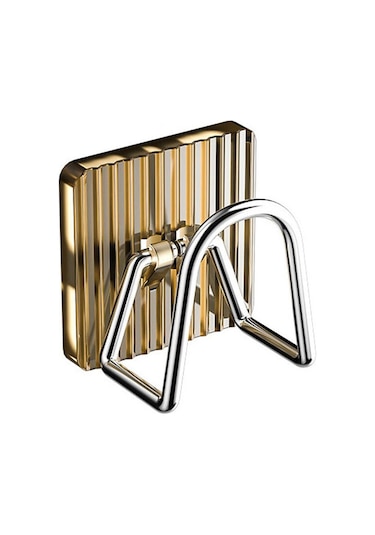 Altın Duvara Monte Yapışkanlı Lavabo Sünger Tutucu Akrilik Caddy Organizatör Raf Depolama Kanca Fırçalar İçin Kesme Tahtası Mutfak Aksesuarı