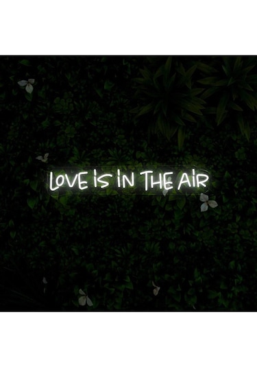 Twins Led Love Is In The Air Yazılı Neon Tabela Beyaz Model:model:67083366 Beyaz