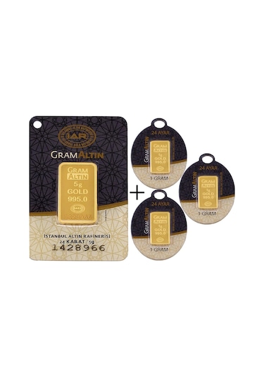 8 Gram 24 Ayar Külçe Altın (5+3)