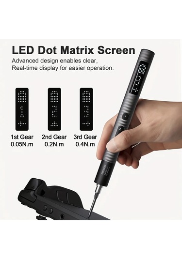 Honeybeeshop 36lı 1 Arada Led Ekranlı Hassas Elektrikli Tornavida Seti Şarj Edilebilir Mini Pil 03nm Mikro Kablosuz Otomatik Dıy Onarım Aracı