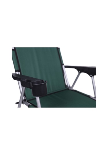 Alin Metal 3''lü Lüks Bardaklı Kamp Sandalyesi Ve Masa Set Yeşil Yeşil