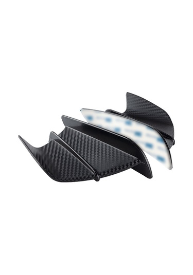Lemestar Motosiklet Abs Aerodinamik Kanat Flaps - Siyah Mat Rengi - Evrensel Uyumlu Modifikasyon Aksesuarı Siyah