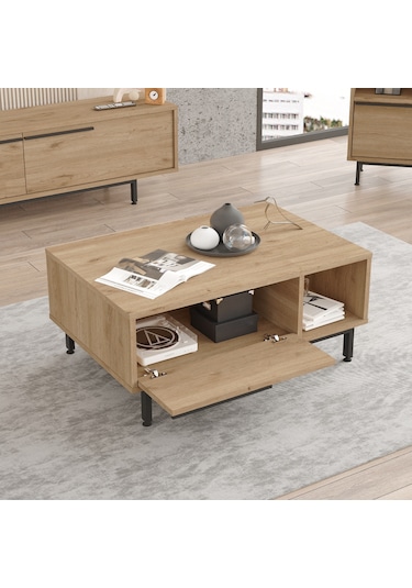 Yurudesign Ocean Orta Sehpa Metal Ayaklı Kapaklı Sepet On2-s