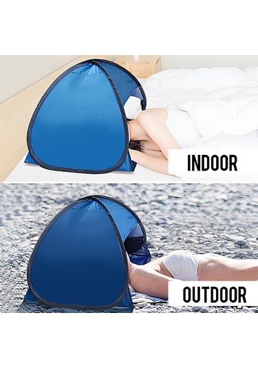 Skycity Güneş Koruyucu Mini Çadır L Boyutu - 80x50x55cm, 0.25kg, Kolay Kurulur Ve Taşınabilir, Mavi Çok Renkli