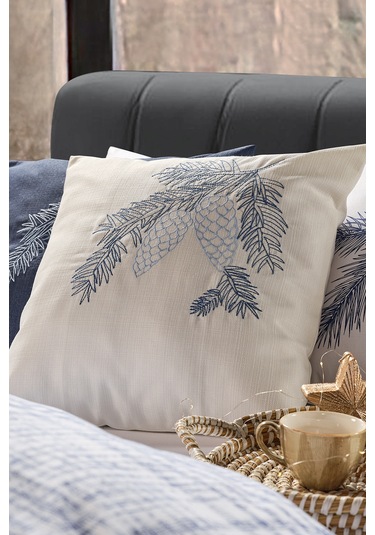 Ranforce Nevresim Takımı Pera Tek Kişilik Lacivert-beyaz