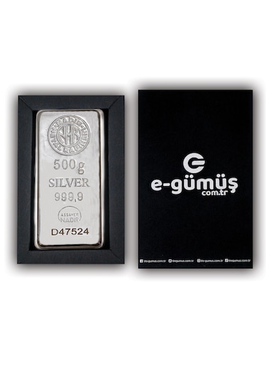 Nadir E-gümüş 500gr. Külçe Gümüş