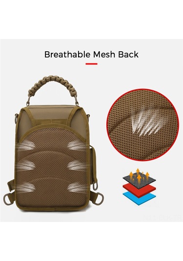 Xindoker Outdoor Çok Amaçlı Loya Çanta - Tek Omuzlu/çapraz Taşınabilir, Oxford Kumaş, Koyu Renk, Balıkçılık Malzemeleri İçin Tasarlanmıştır