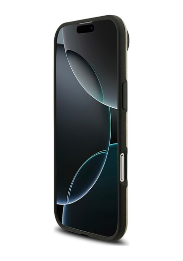 İphone 17 Air Uyumlu Kılıf Bmw Lisanslı M-safeli Metal Logolu Delikli M Dizayn Deri Kapak Gri Gri