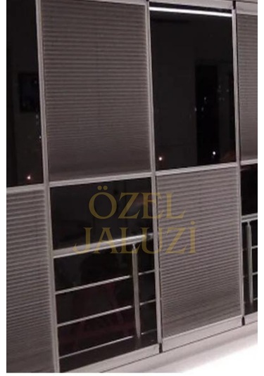 Gri Cam Balkon Ve Ofis Plisse Perde Plain004 Gri