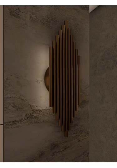 Nox Eskitme Renk Modern Şarjlı Aplik Sarı Işık Yayan Lamba