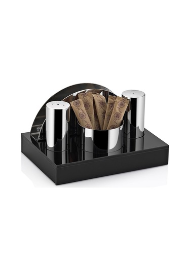 Pleksi Standlı Yuvarlak 4'lü Tuzluk Takımı Diğer