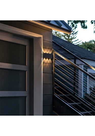 Skycity Siyah Ip65 Su Geçirmez 6 Adet Led Spot Işık, Koridor Ve Merdivenler İçin Isınak Beyaz, 6w 85-265v Duvar Aydınlatması Ilık Beyaz