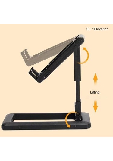 Beyaz Cep Telefonu Tutucu Sabit Katlanabilir Döner Şarj Kaymaz Delik Çift Eksenli Telefon Standı Kompakt Telefon