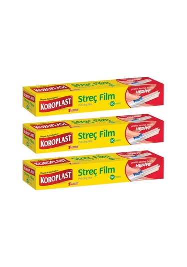 Koroplast Streç Film 100 Metre Kesme Bıçağı Hediyeli - 3'lü