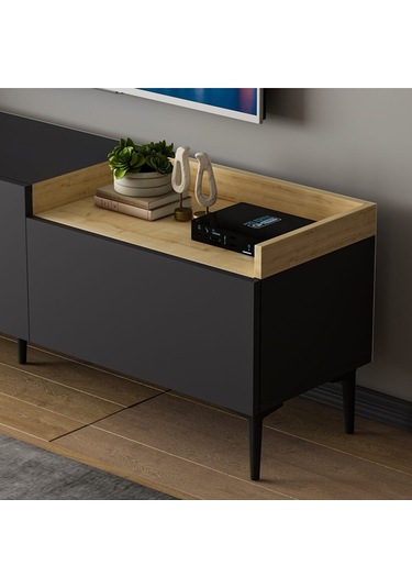 Bmdekor Tv Sehpası Muya Antrasit Safir Meşe