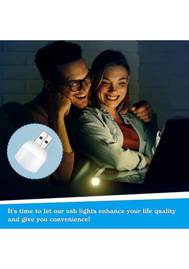 16 Adet Usb Ev Gece Lambası Led Tak-çalıştır Taşınabilir Ortam Işığı Sıcak Beyaz Diğer