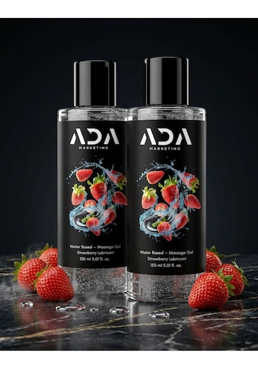 2 Adet 150ml Çilek Aromalı Kayganlaştırıcı Jel