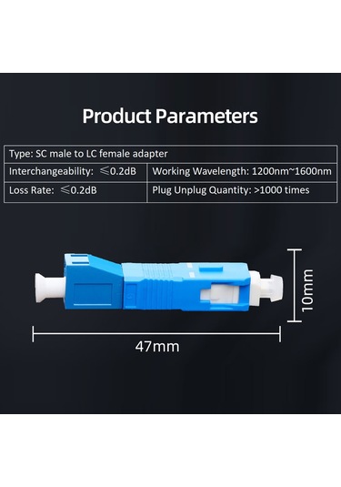 Maiyame Görsel Hata Bulucu Fiber Adaptörü Fiber Optik Konnektör Sc Erkek - Lc Dişi Optik Fiber Ada