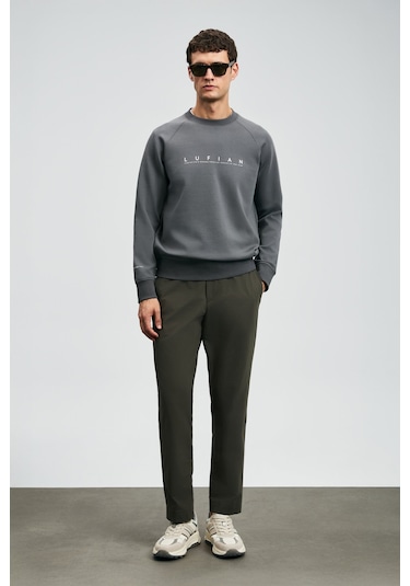 Lufian Erkek Cooper Sweatshirt 112030177 Koyu Gri Koyu Gri