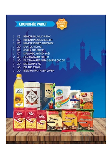 Ramazan Gıda Erzak Kumanya Yardım Kolisi - Ekonomik Paket