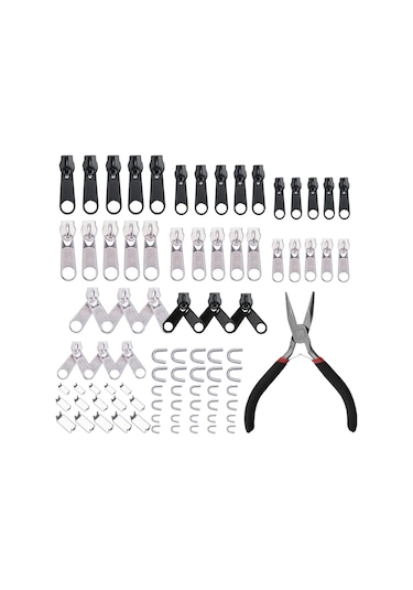 Suntek Kot Ceketler Sırt Çantaları Için Fermuar Kurulum Penseli Fermuar Tamir Takımı 85 Adet