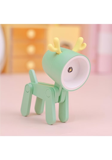 Yystore Gece Lambası Mini Masa Lambası Ktx-580476 Karikatür Evcil Hayvan Şekli Yeşil