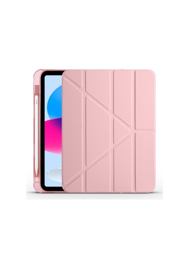 İpad 10.9 2022 uyumlu 10.nesil Kılıf Tri Folding Kalem Bölmeli Standlı Kılıf