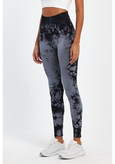 Şmart Arkası Büzgülü Seamless Desenli Tayt