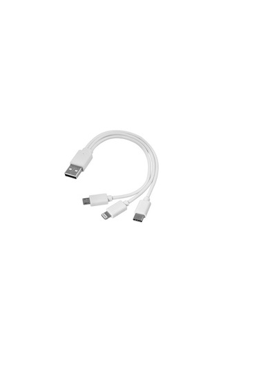 3 In 1 Usb Data Şarj Kablosu - Mikro Usb, 8 Pin Apple Uyumlu Usb