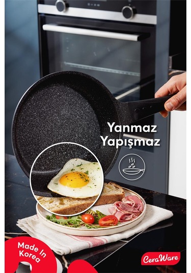 Ceraware Vetta 10 Parça Megastone Kaplama Yapışmaz Tencere Tava Seti