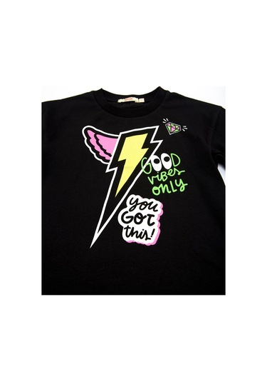 Denokids Mushi Kanatlı Şimşek Kız Tunik Tayt Takım Çok Renkli