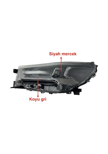 Toyota Hılux Revo Sol Far Mercekli/içi Koyu Gri/siyah Mercek H