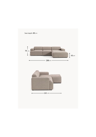 Most Mollista 3 Modül Sağ Köşe Koltuk 10 Kahverengi Keten Kumaş Yumuşak Sünger Evinize Teslim Kahverengi Sağ