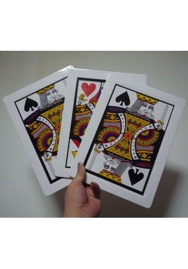 Üç Kart Monte Sihirbazlık Oyunu Basit Etkileyici Sihirbazlık Oyunu 0040- 3 Kart Karışık Renk