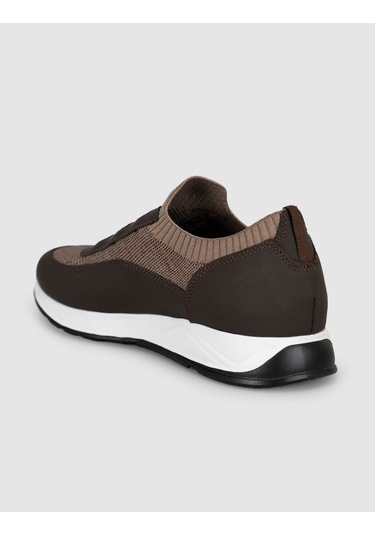 Cabani Bej Örgü Dokulu Konfor Sneaker Siyah - Neon Yeşil