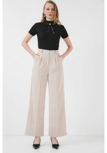 Gabria Bol Paça Cepli Pantolon Bej