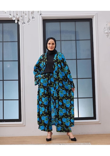 Crveniruz Pantolon Ve Kimono İkili Takım Kırmızı