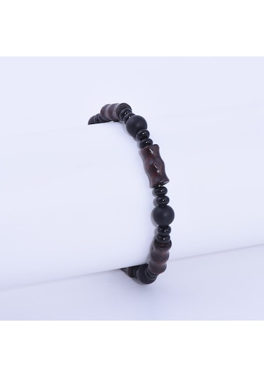 Siyah Oniks ve Ağaç Bileklik