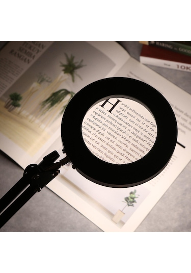 DailyTech Çok işlevli Masa Üstü Katlanabilir 5/8X ışıklı büyüteç