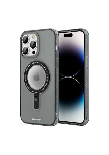YoungKit iPhone Uyumlu 14 Pro Max Kılıf Magsafe Şarj Özellikli Youngkit Rock Serisi Kapak Youngkit-10185