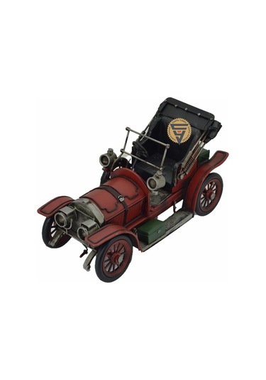 Dekoratif Nostaljik Metal Vintage Rustik Klasik Araba Kızmızı