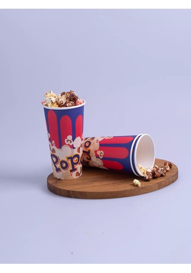 Kinomarket Kâğıt Patlamış Mısır Bardakları 600 Ml 80 Adet 243509900 Mavi