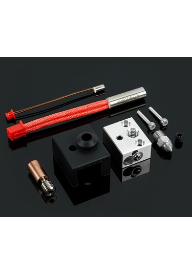 Bimetal Ekstruder Yükseltme Isıtıcı Blok Kiti Siyah