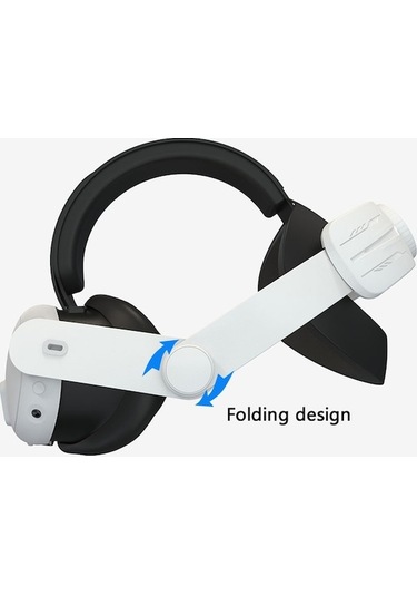 Tongxida Meta Quest 3 Kafa Bandı - Ayarlanabilir, Basıncı Azaltan, Siyah+beyaz Vr Aksesuarı Siyah+beyaz